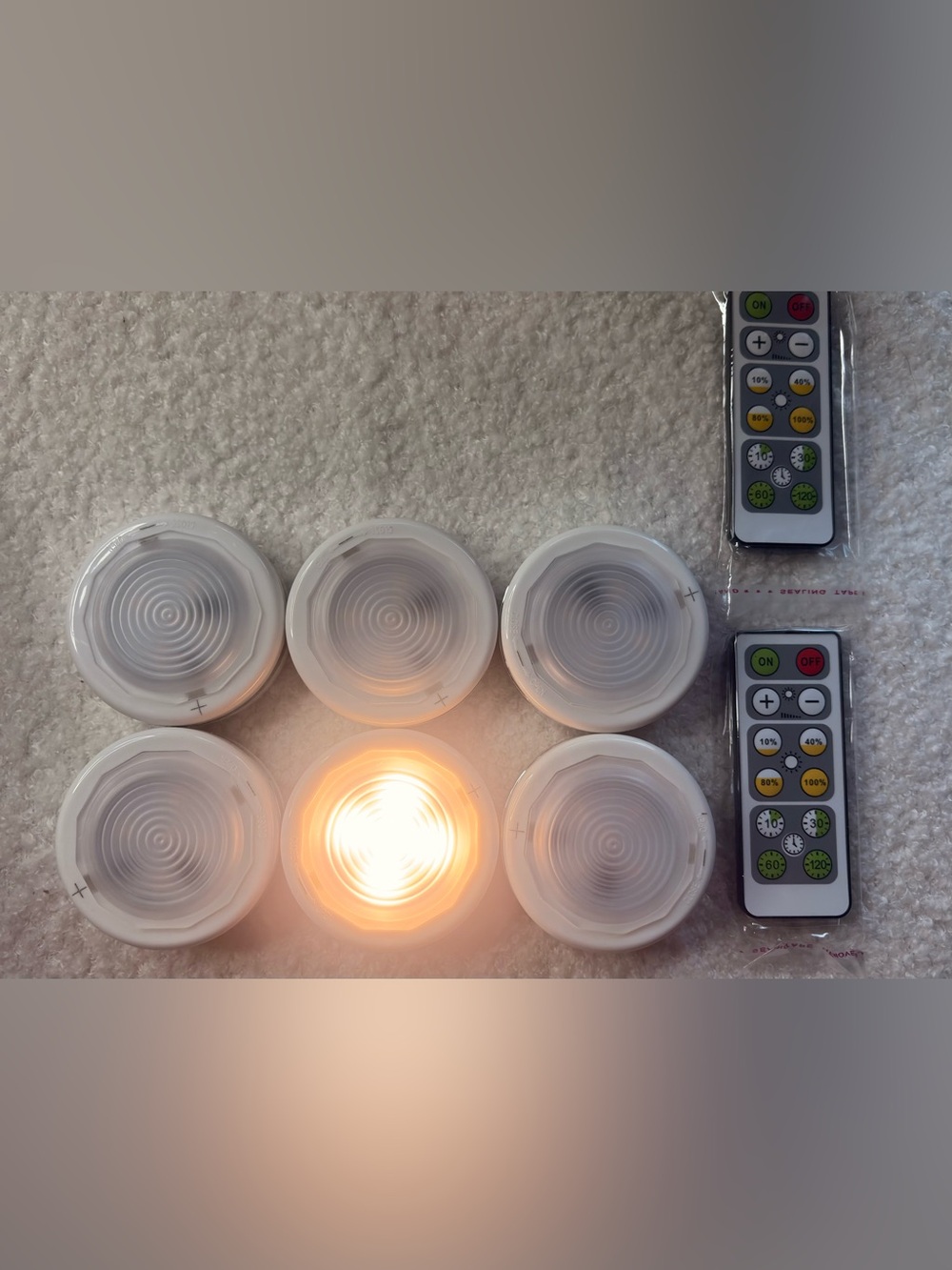 LED Puck Lights with Remote Control - Picture 2 of 2